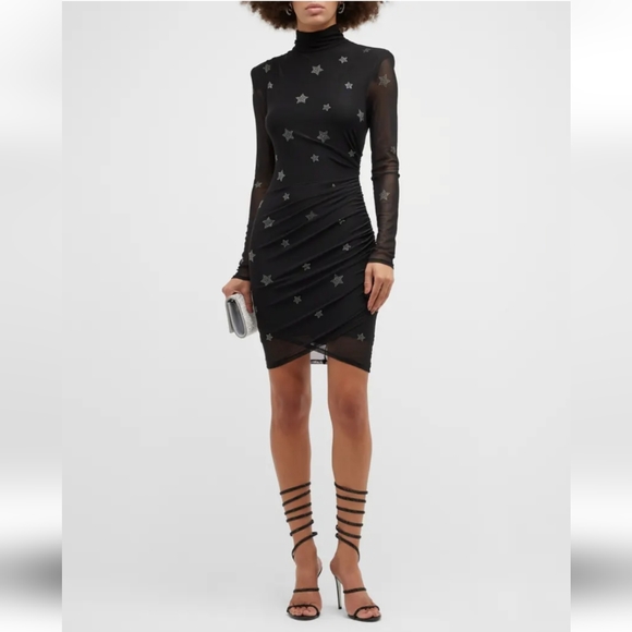 Cinq A Sept Marlene Rhinestone Star Midi Dress Brand New - Picture 1 of 5